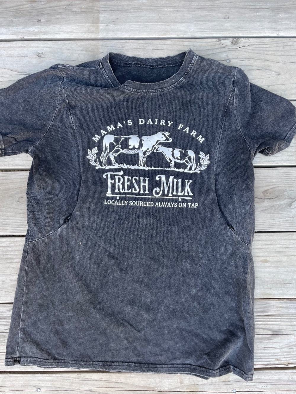 Fresh Milk Zipper Nursing Shirt
